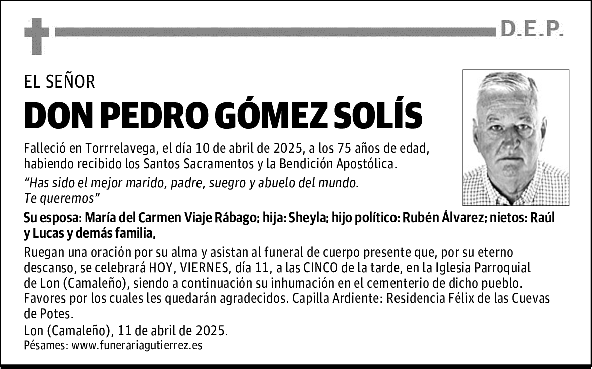 DON PEDRO GÓMEZ SOLÍS
