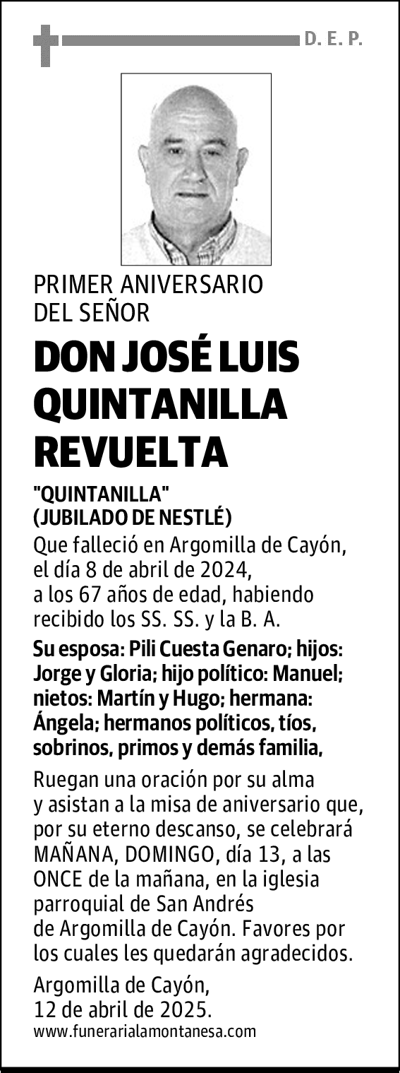 DON JOSÉ LUIS QUINTANILLA REVUELTA