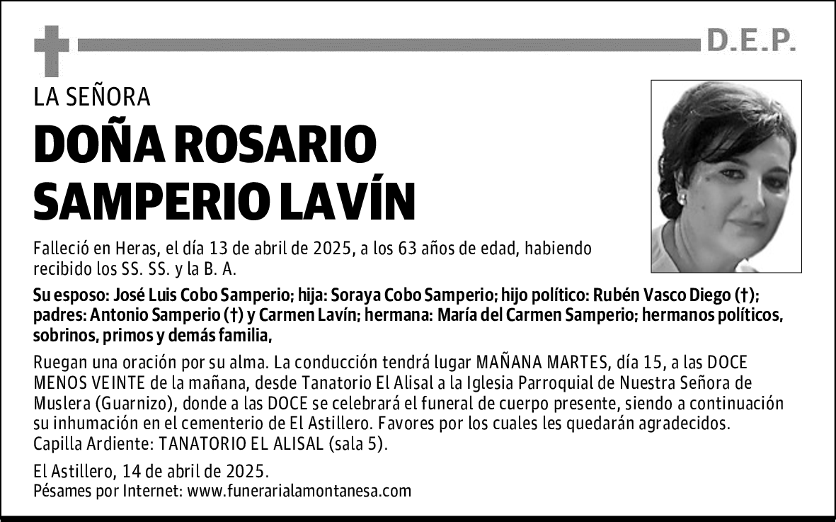 DOÑA ROSARIO SAMPERIO LAVÍN