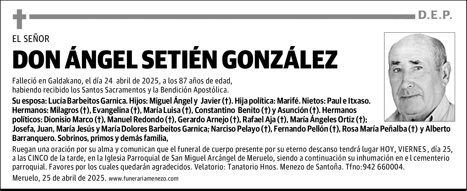 DON ÁNGEL SETIÉN GONZÁLEZ