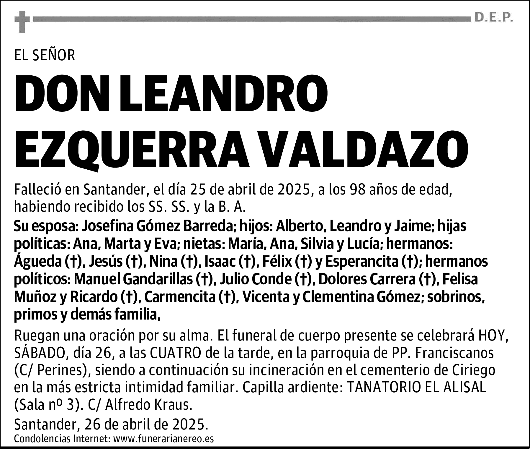 DON LEANDRO EZQUERRA VALDAZO