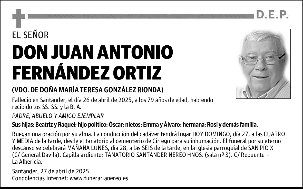 DON JUAN ANTONIO FERNÁNDEZ ORTIZ