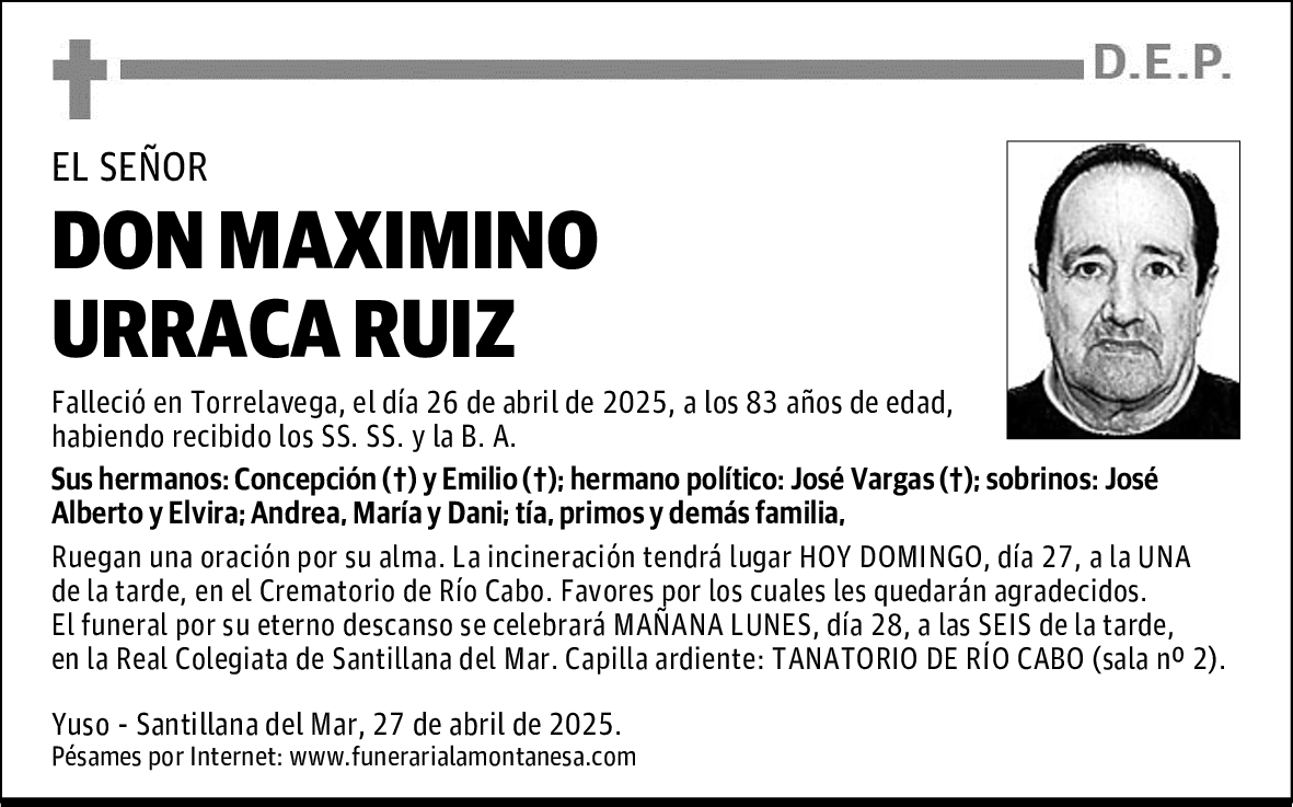 DON MAXIMINO URRACA RUIZ