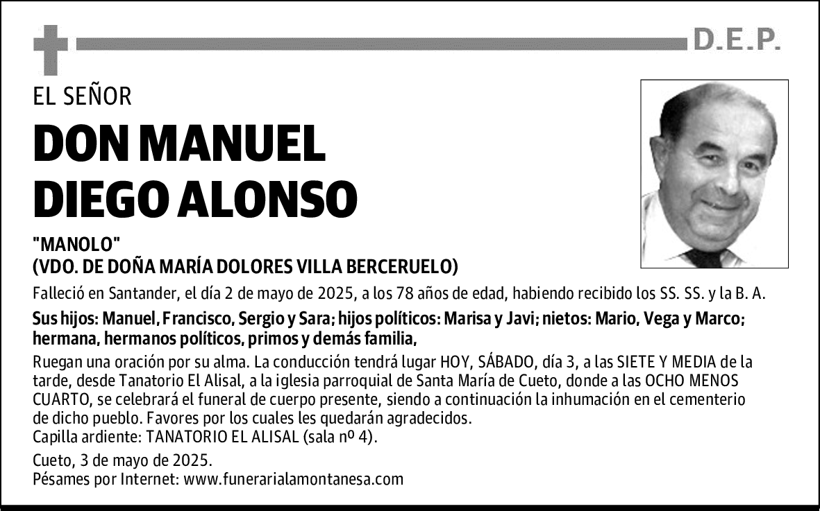 DON MANUEL DIEGO ALONSO