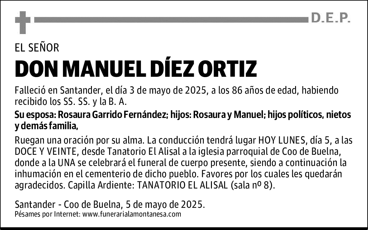 DON MANUEL DÍEZ ORTIZ