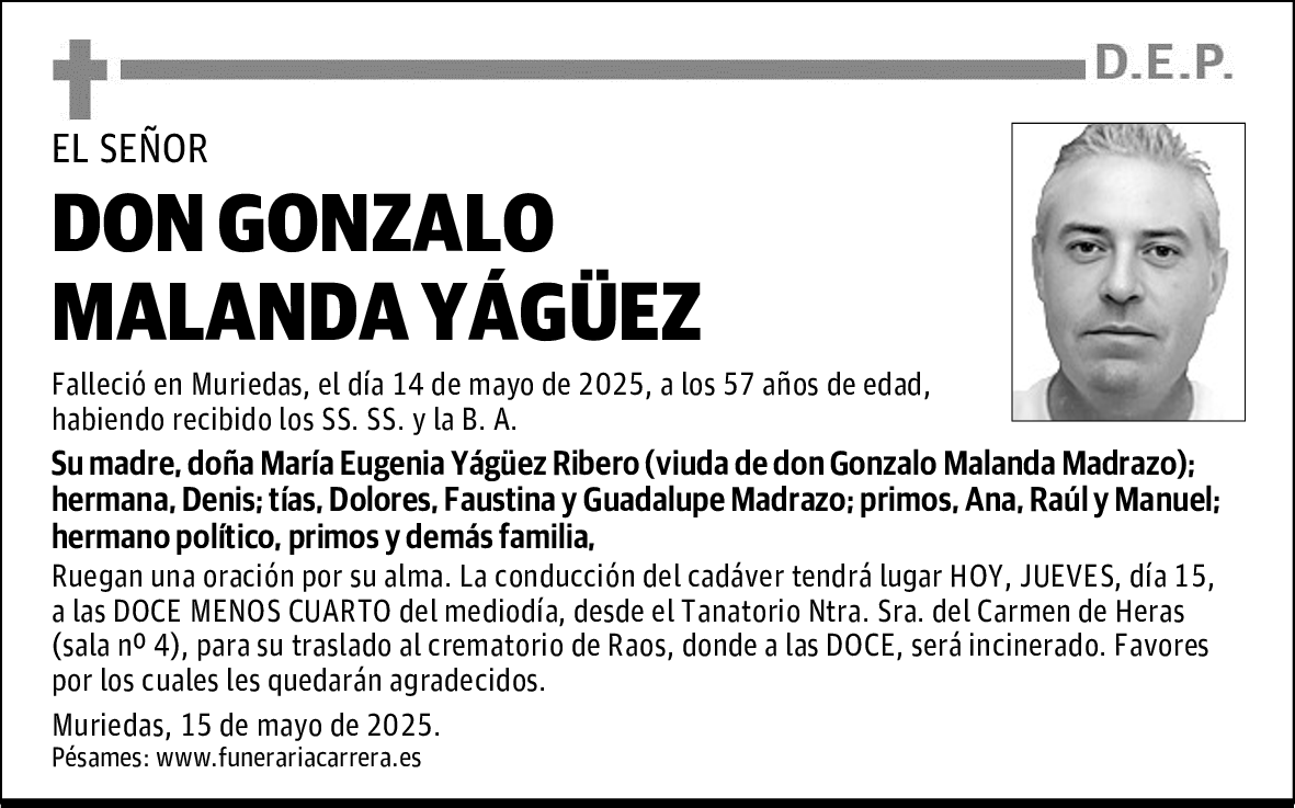 DON GONZALO MALANDA YÁGÜEZ