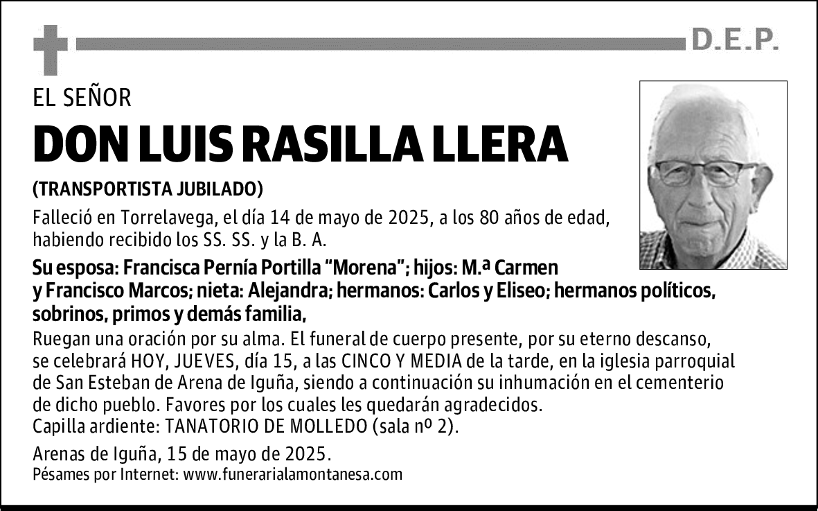 DON LUIS RASILLA LLERA