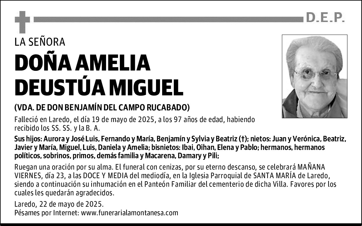 DOÑA AMELIA DEUSTÚA MIGUEL
