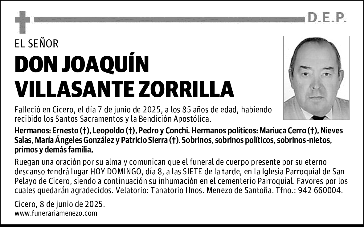 DON JOAQUÍN VILLASANTE ZORRILLA