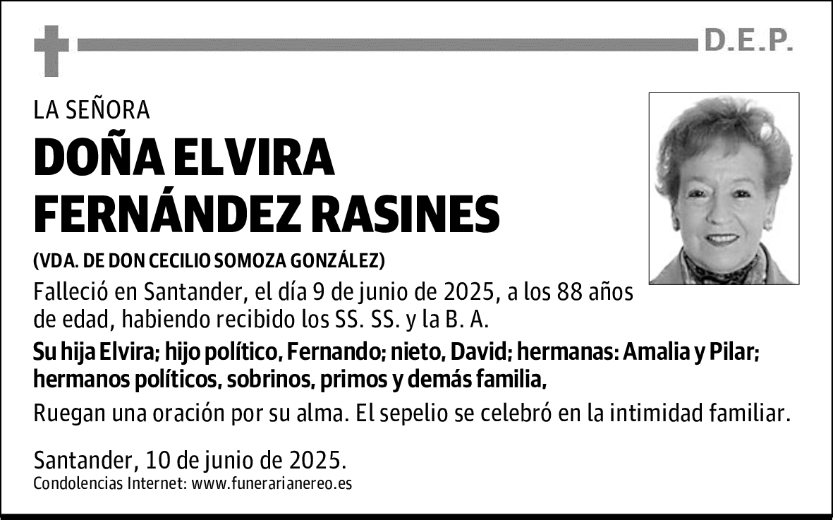 DOÑA ELVIRA FERNÁNDEZ RASINES