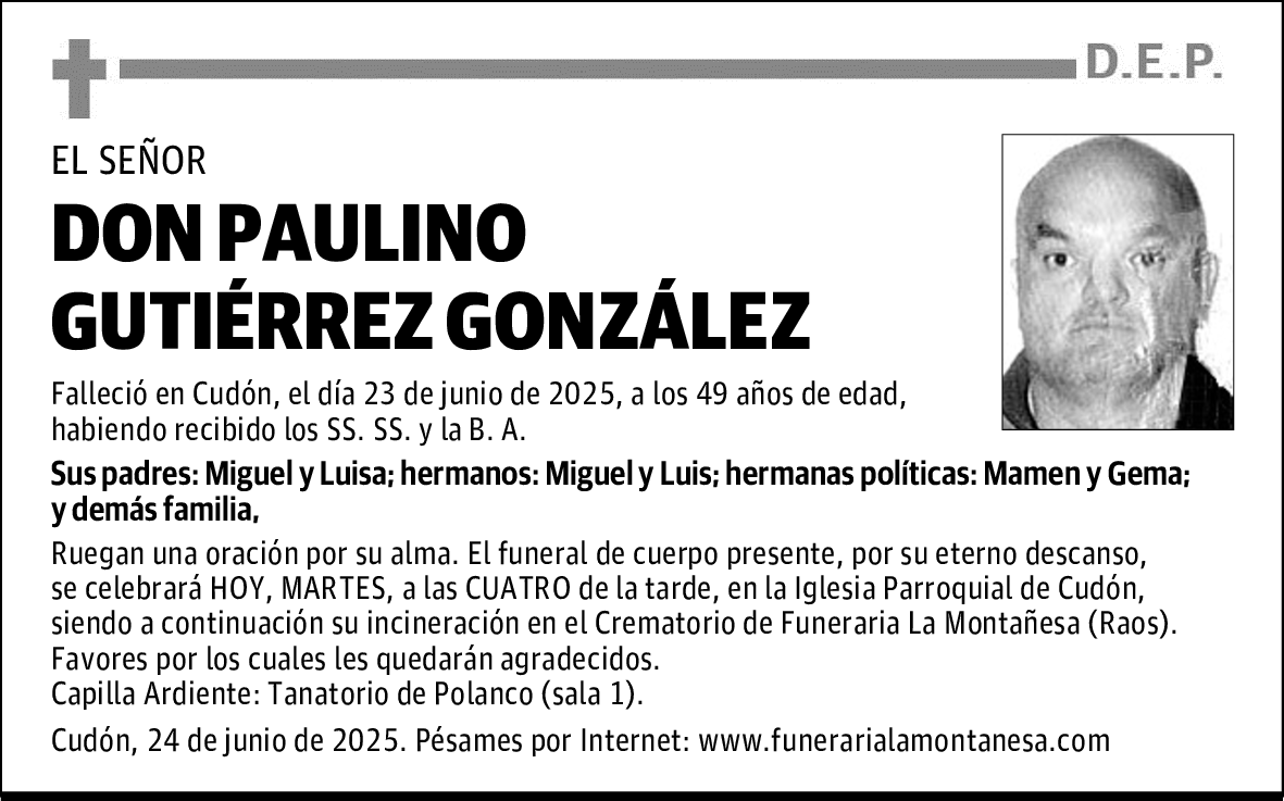 DON PAULINO GUTIÉRREZ GONZÁLEZ