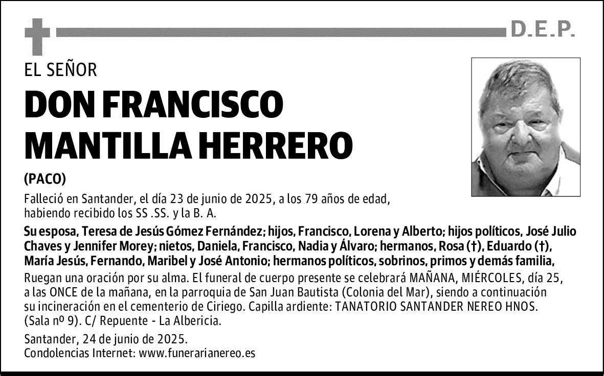 DON FRANCISCO MANTILLA HERRERO