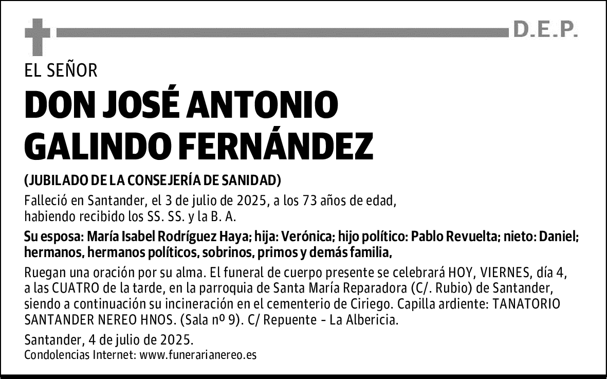 DON JOSÉ ANTONIO GALINDO FERNÁNDEZ