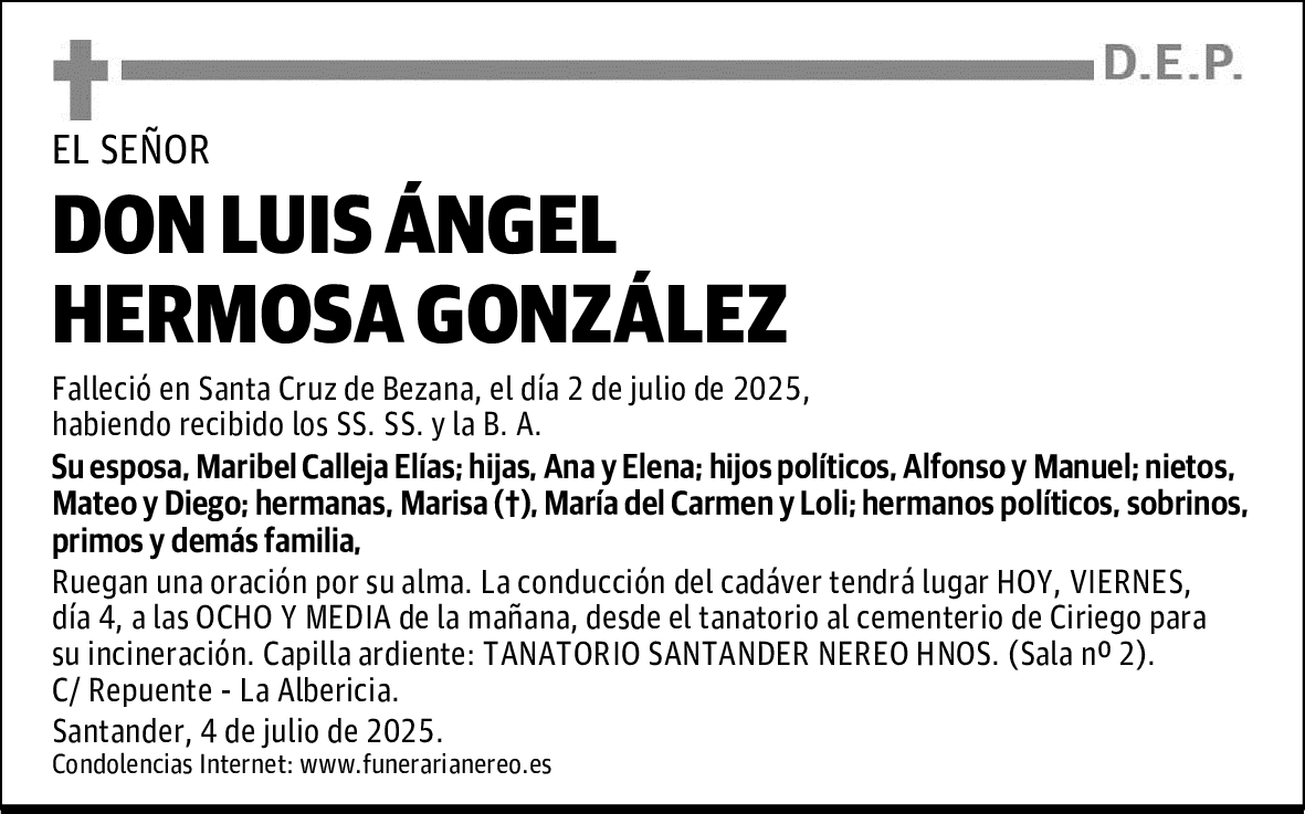 DON LUIS ANGEL HERMOSA GONZALEZ
