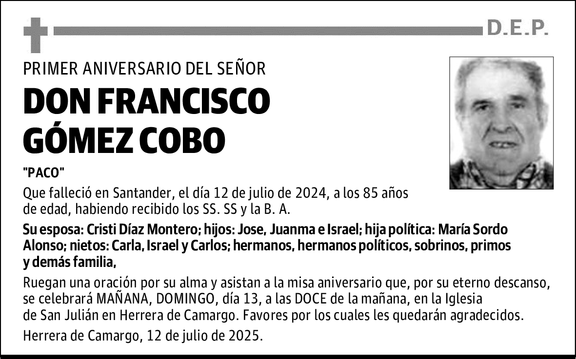 DON FRANCISCO GÓMEZ COBO