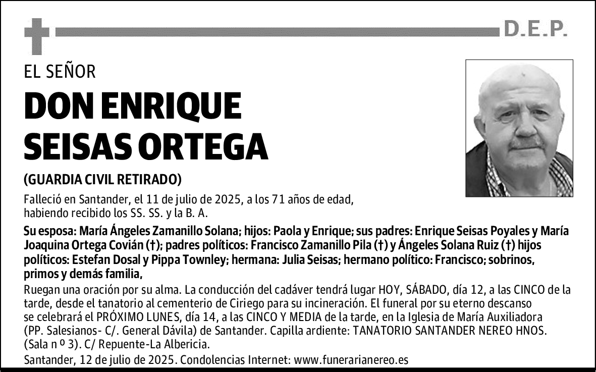 DON ENRIQUE SEISAS ORTEGA