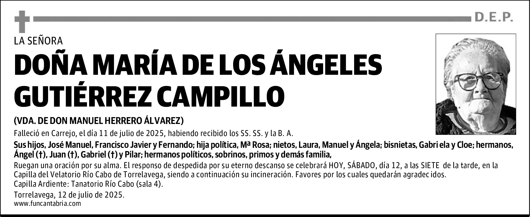 DOÑA MARÍA DE LOS ÁNGELES GUTIÉRREZ CAMPILLO