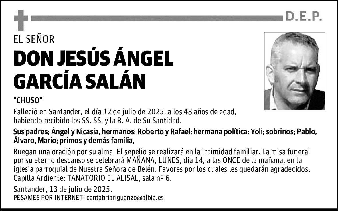 DON JESÚS ÁNGEL GARCÍA SALÁN