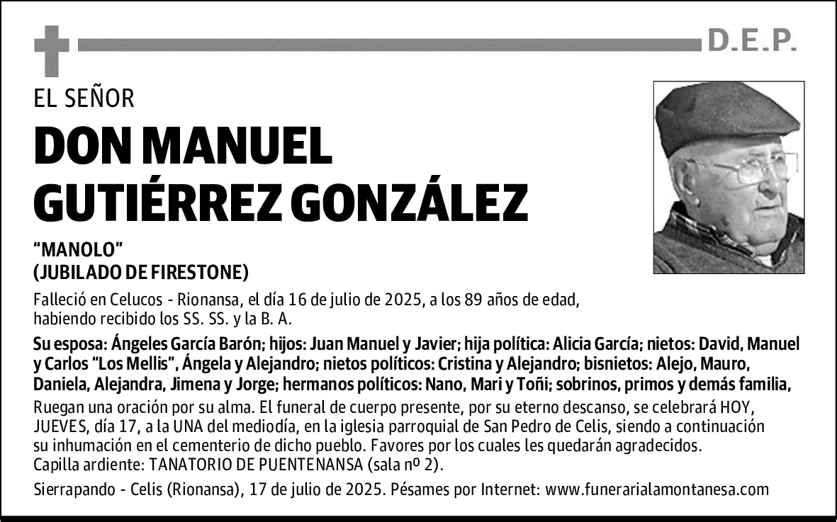 DON MANUEL GUTIÉRREZ GONZÁLEZ