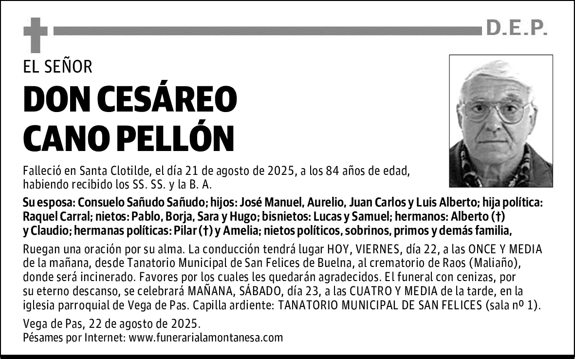 DON CESÁREO CANO PELLÓN