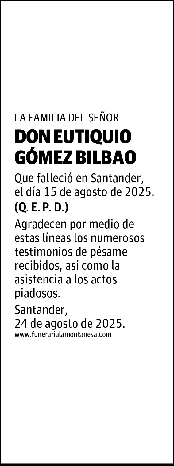 DON EUTIQUIO GÓMEZ BILBAO