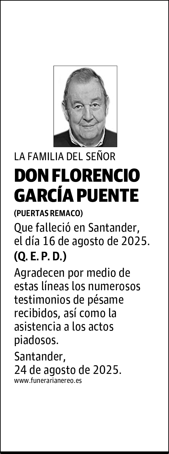 DON FLORENCIO GARCÍA PUENTE
