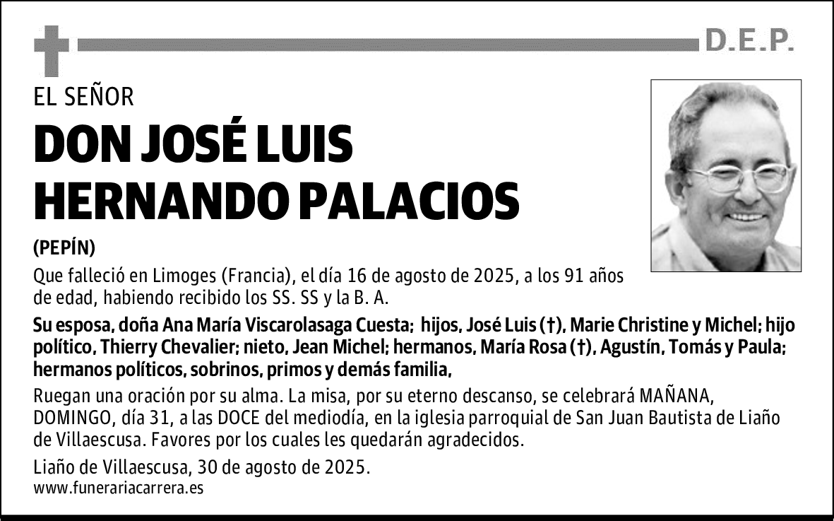 DON JOSÉ LUIS HERNANDO PALACIOS