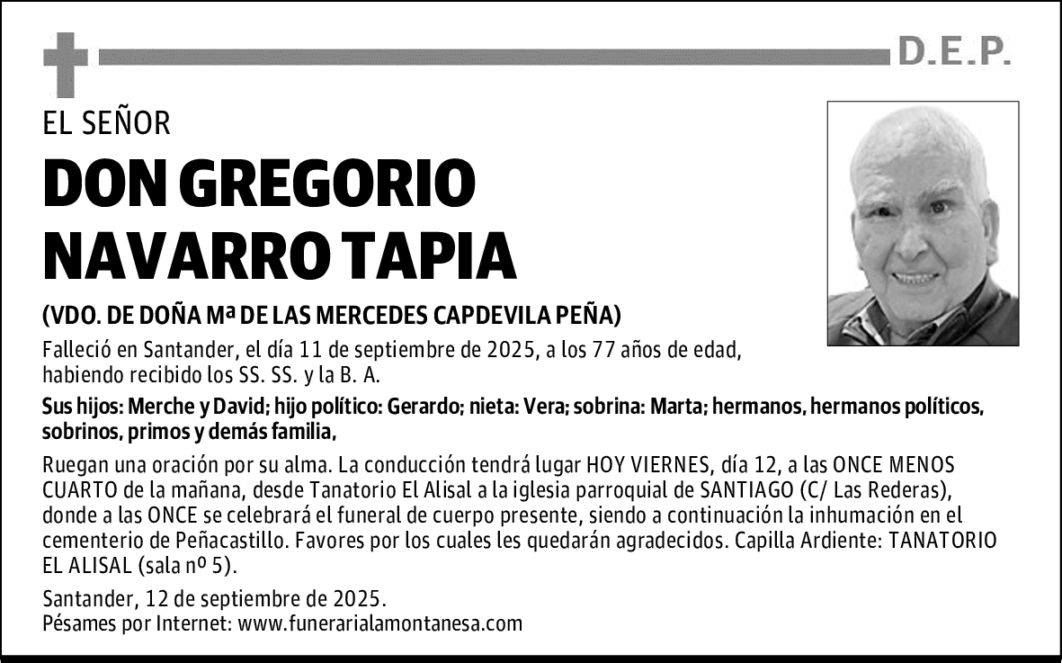 DON GREGORIO NAVARRO TAPIA