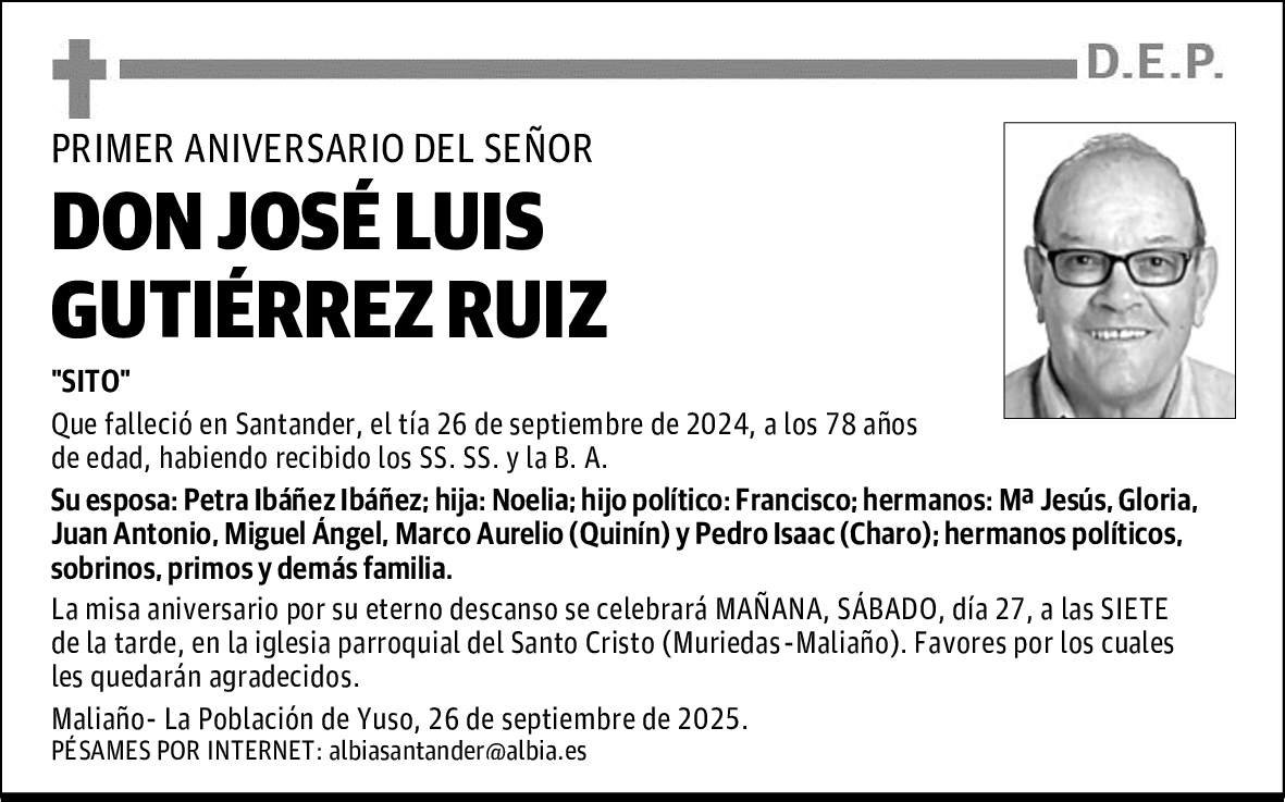 DON JOSÉ LUIS GUTIÉRREZ RUIZ