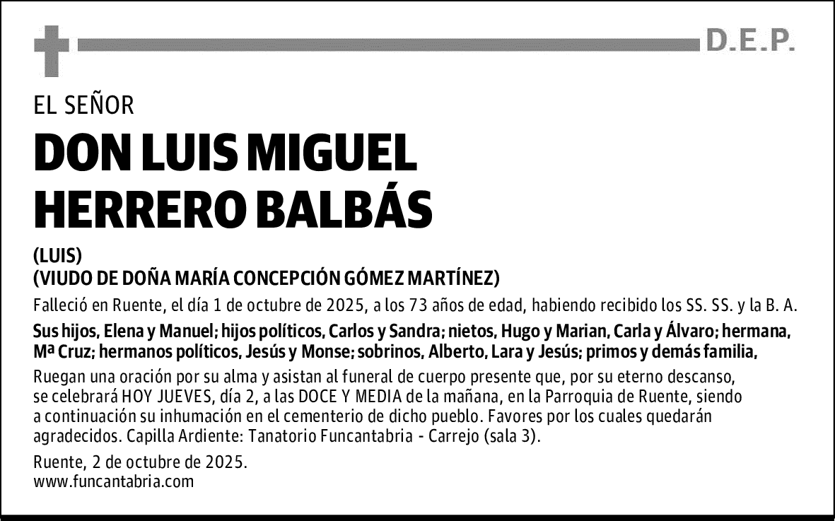 DON LUIS MIGUEL HERRERO BALBÁS