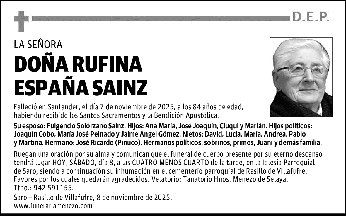 DOÑA RUFINA ESPAÑA SAINZ