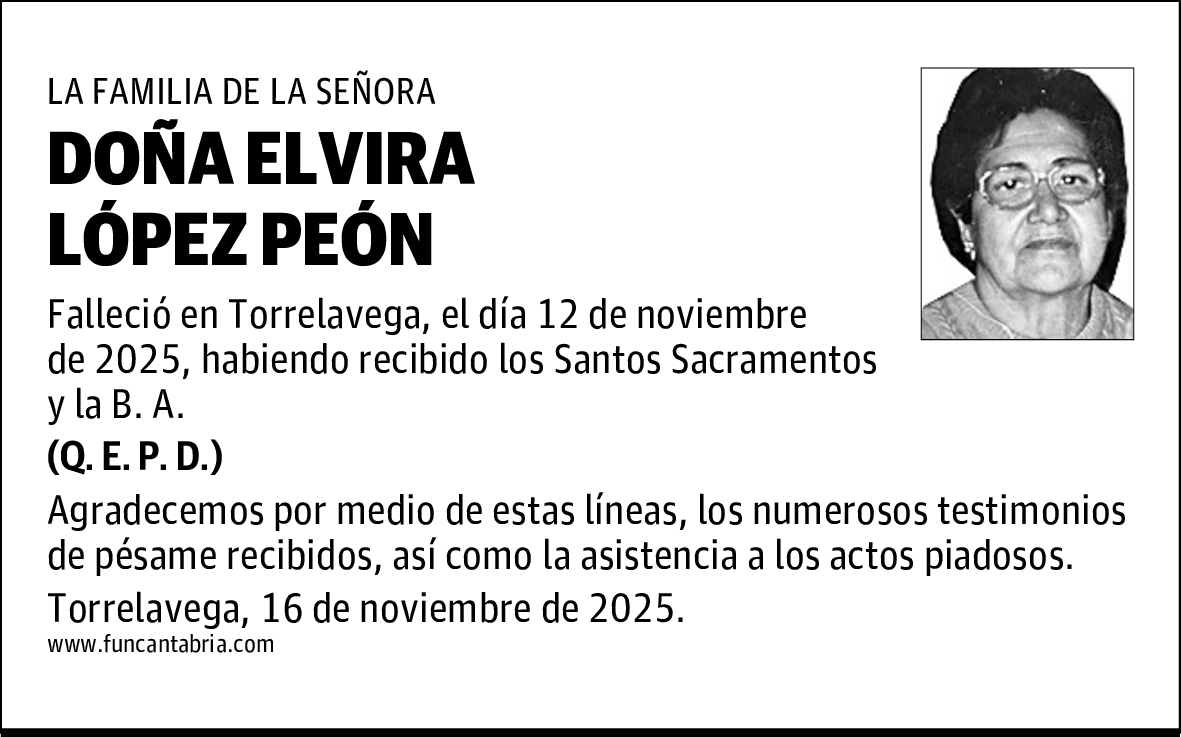 DOÑA ELVIRA LÓPEZ PEÓN