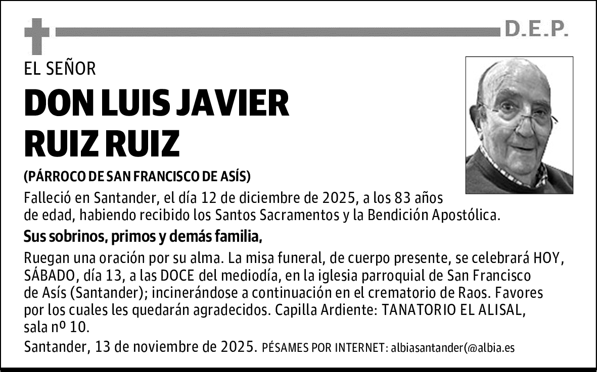 DON LUIS JAVIER RUIZ RUIZ