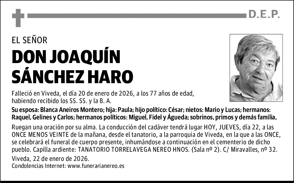 DON JOAQUÍN SÁNCHEZ HARO