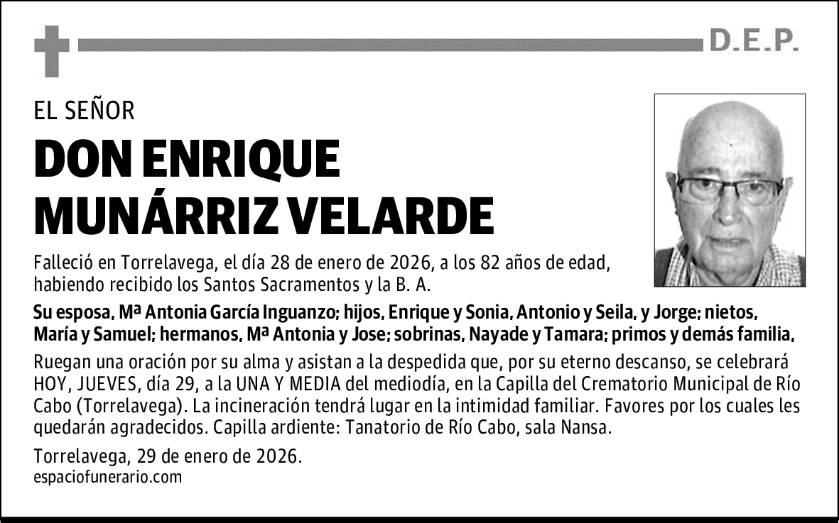 DON ENRIQUE MUNÁRRIZ VELARDE