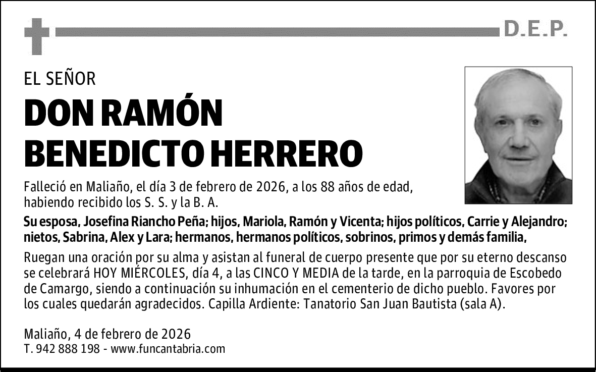 DON RAMÓN BENEDICTO HERRERO