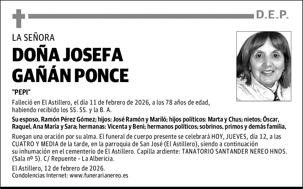 DOÑA JOSEFA GAÑÁN PONCE