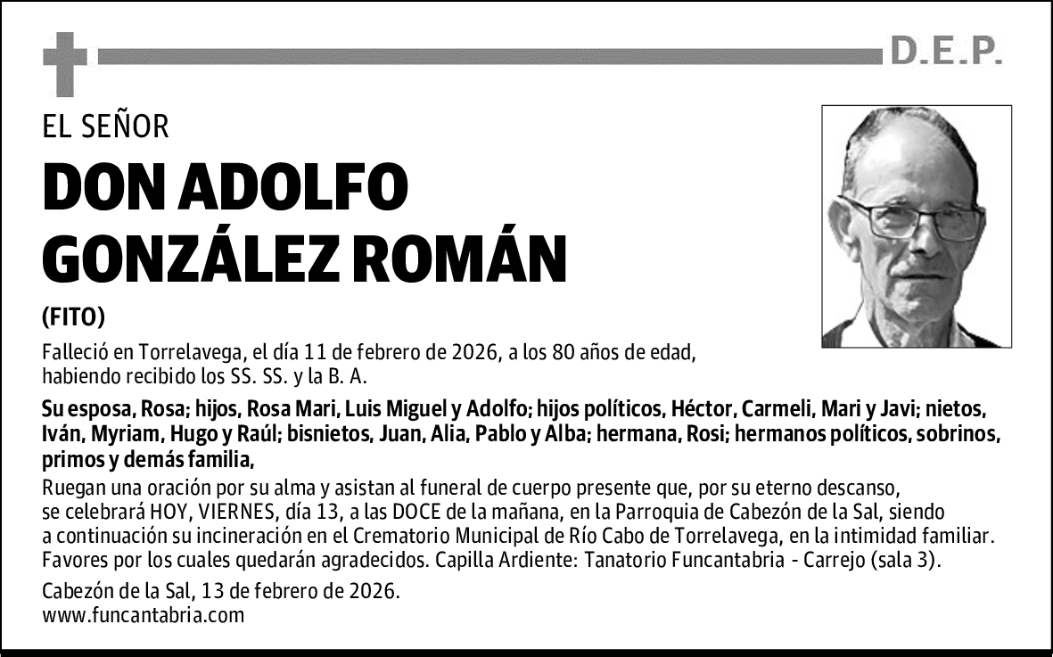 DON ADOLFO GONZÁLEZ ROMÁN