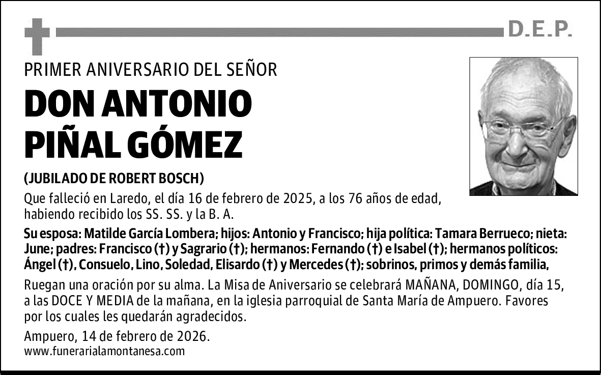 DON ANTONIO PIÑAL GÓMEZ