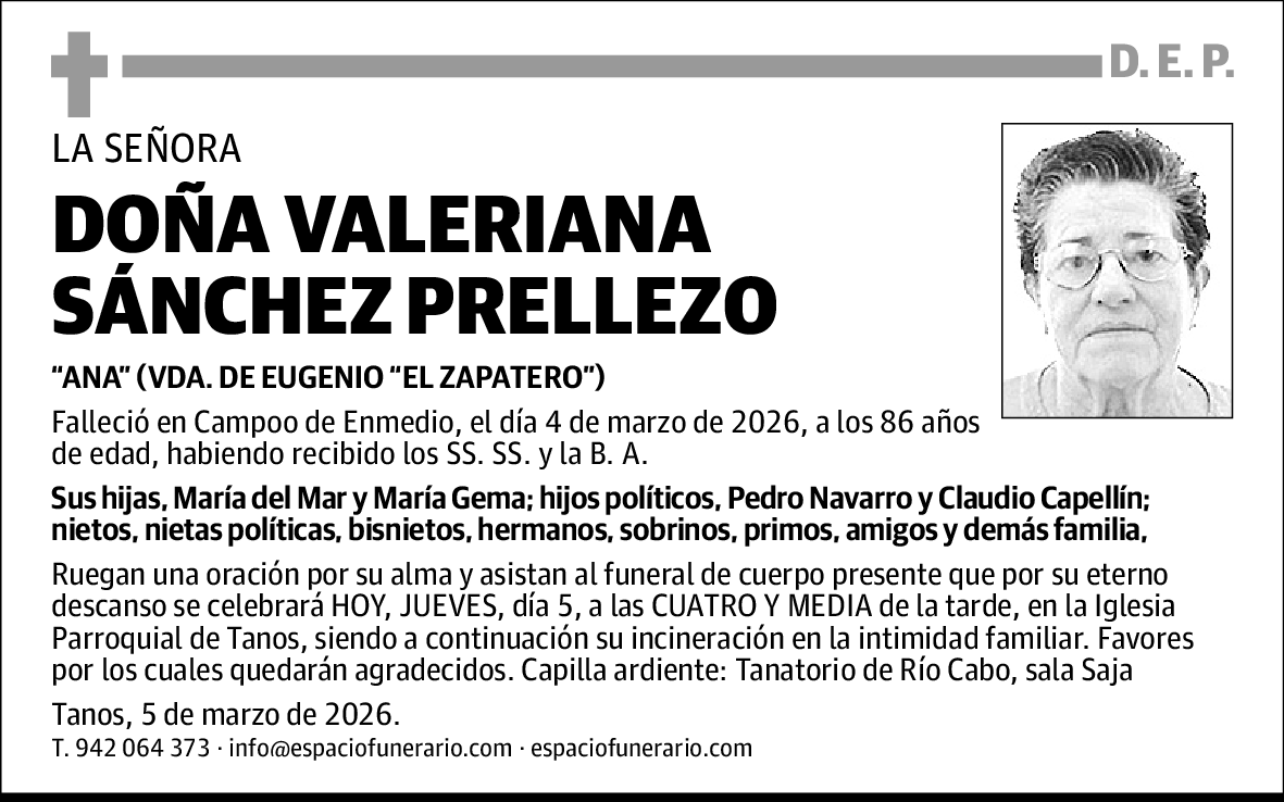 Valeriana Sánchez Prellezo