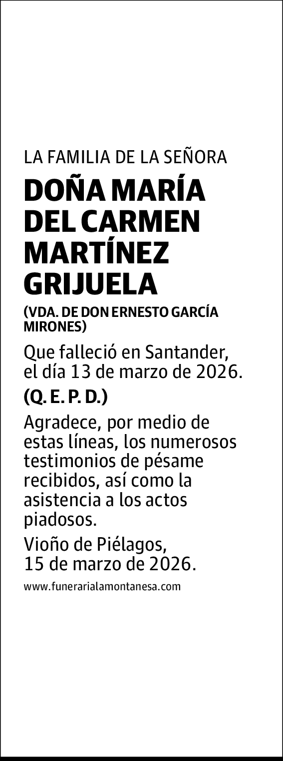 María del Carmen Martínez Grijuela