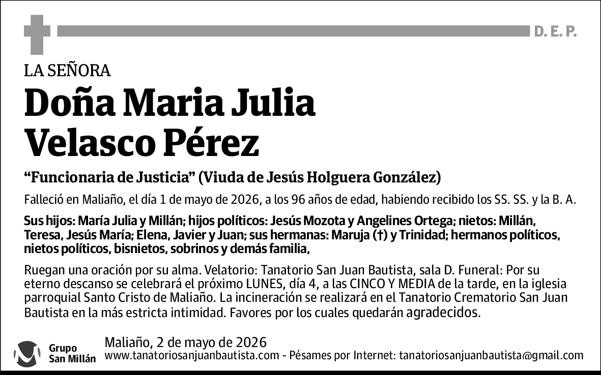 Maria Julia Velasco Pérez