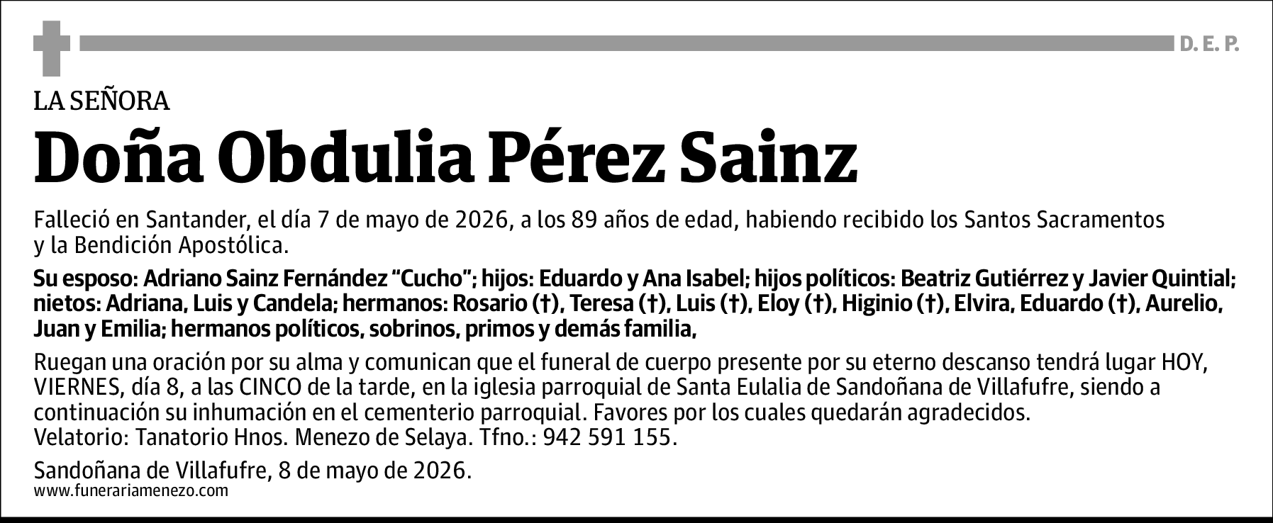 Obdulia Pérez Sainz