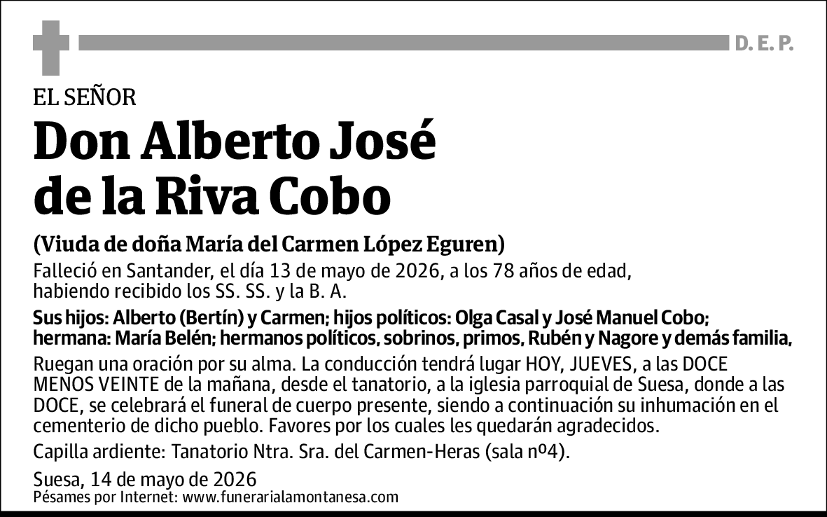 Alberto José de la Riva Cobo