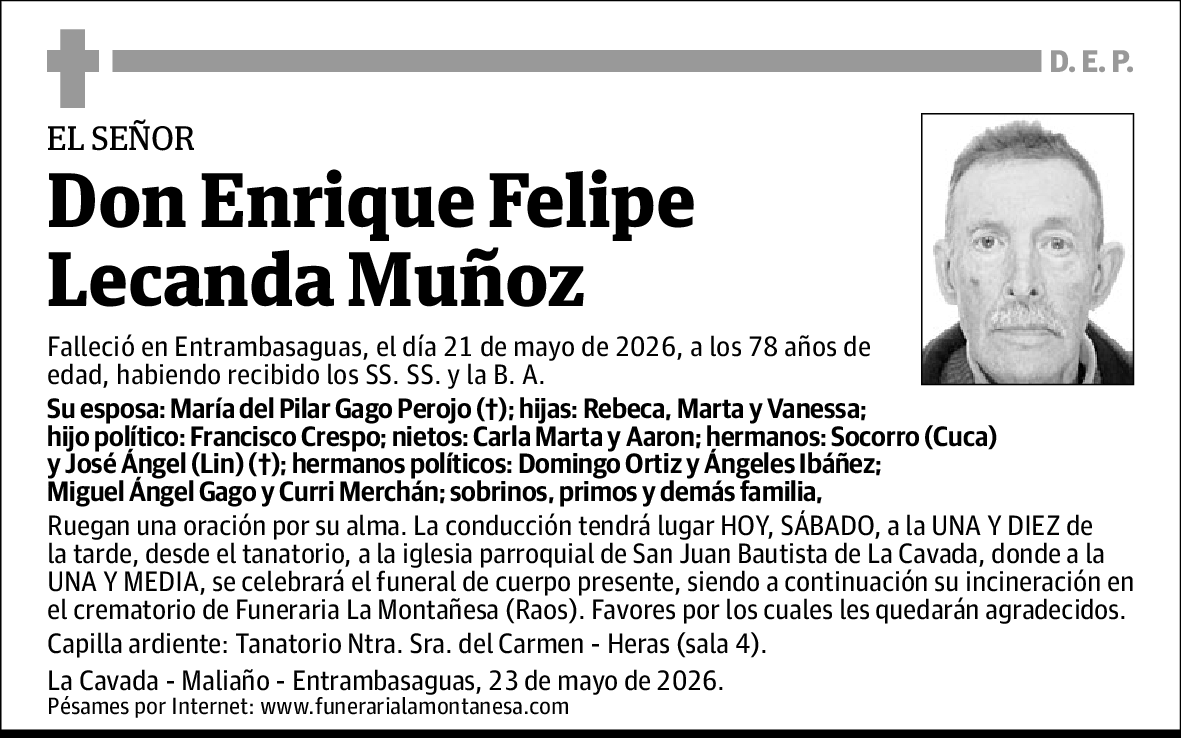 Enrique Felipe Lecanda Muñoz