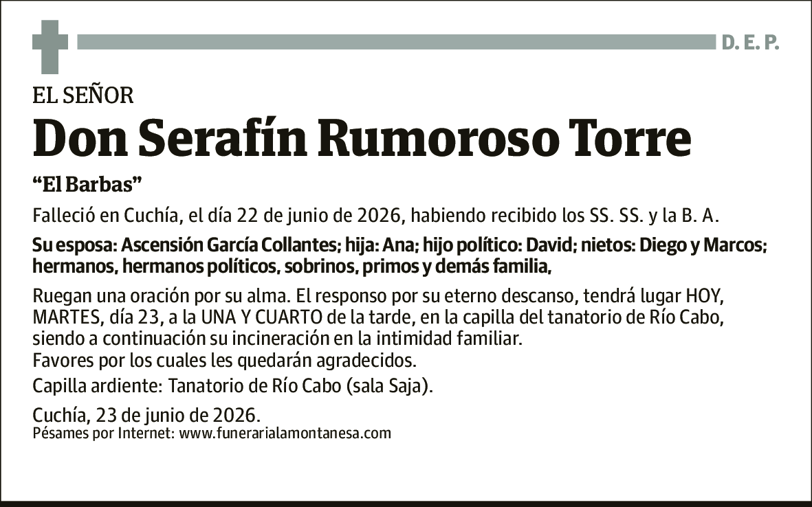 Serafín Rumoroso Torre