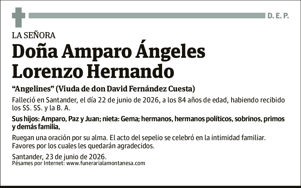 Amparo Ángeles Lorenzo Hernando