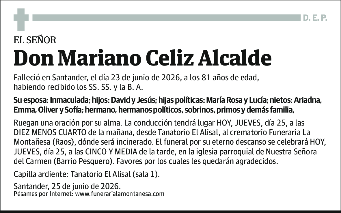 Mariano Celiz Alcalde