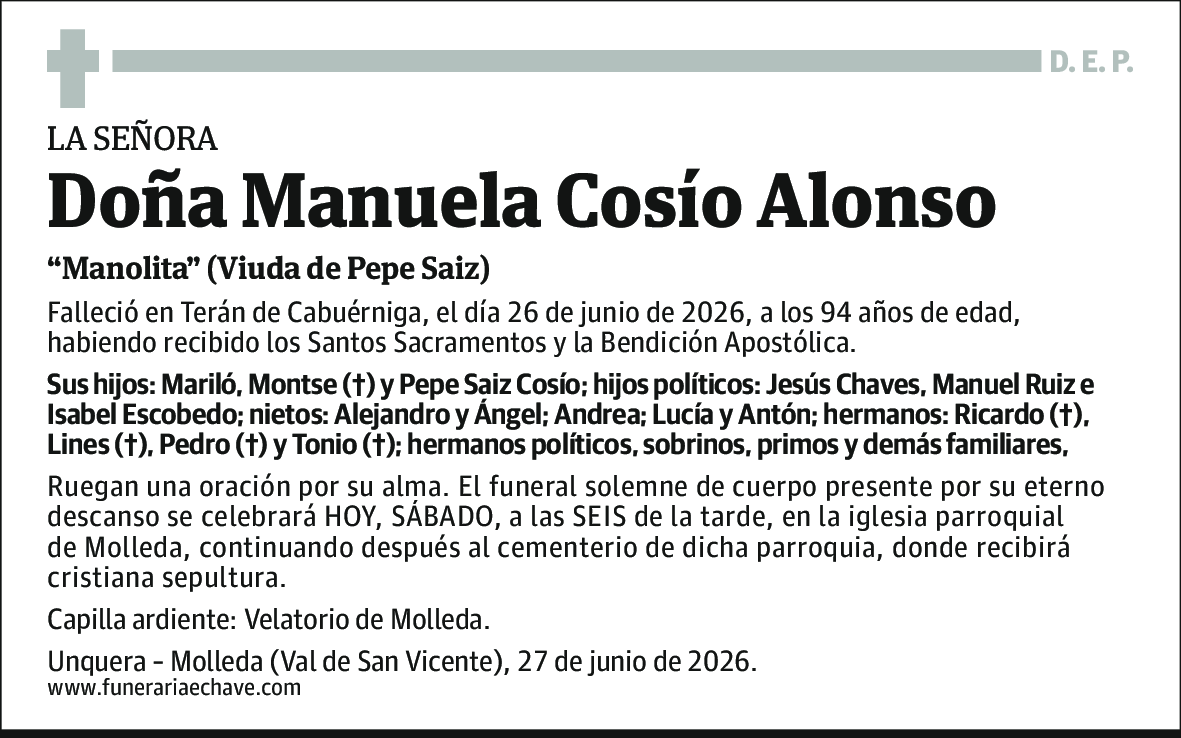 Manuela Cosío Alonso