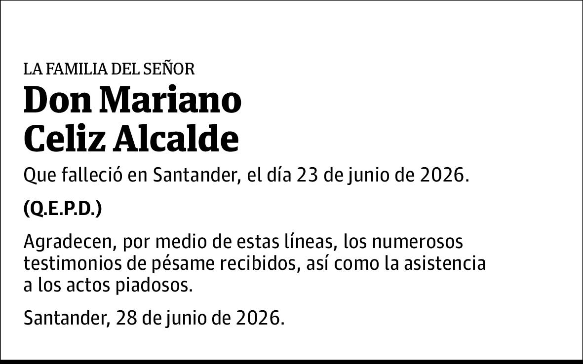 Mariano Celiz Alcalde